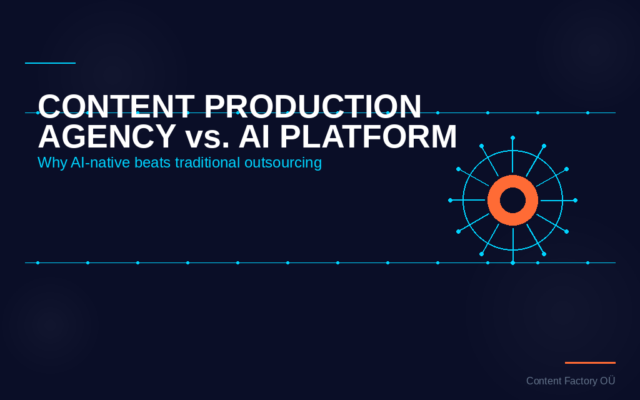 Content production agency vs AI platform comparison 2026